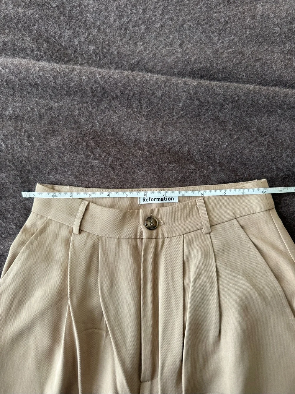 Reformation Mason Pant in Khaki